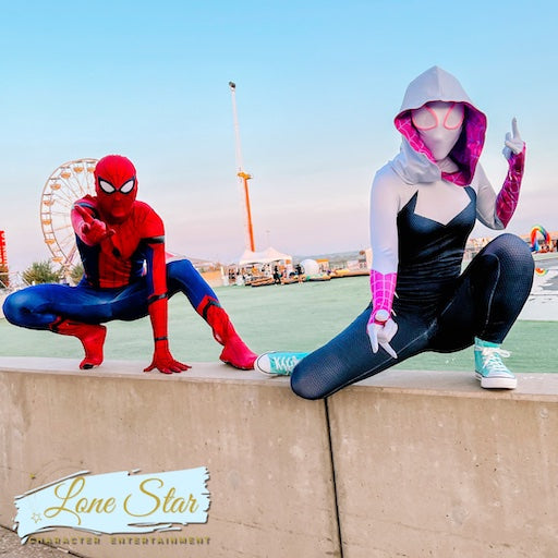 Lonestar Character Entertainment has all your Marvel characters including Spiderman and Spider Woman