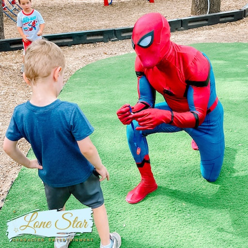 Your little hero will love seeing Spiderman at his or her birthday party. Inquire with Lonestar Character Entertainment.