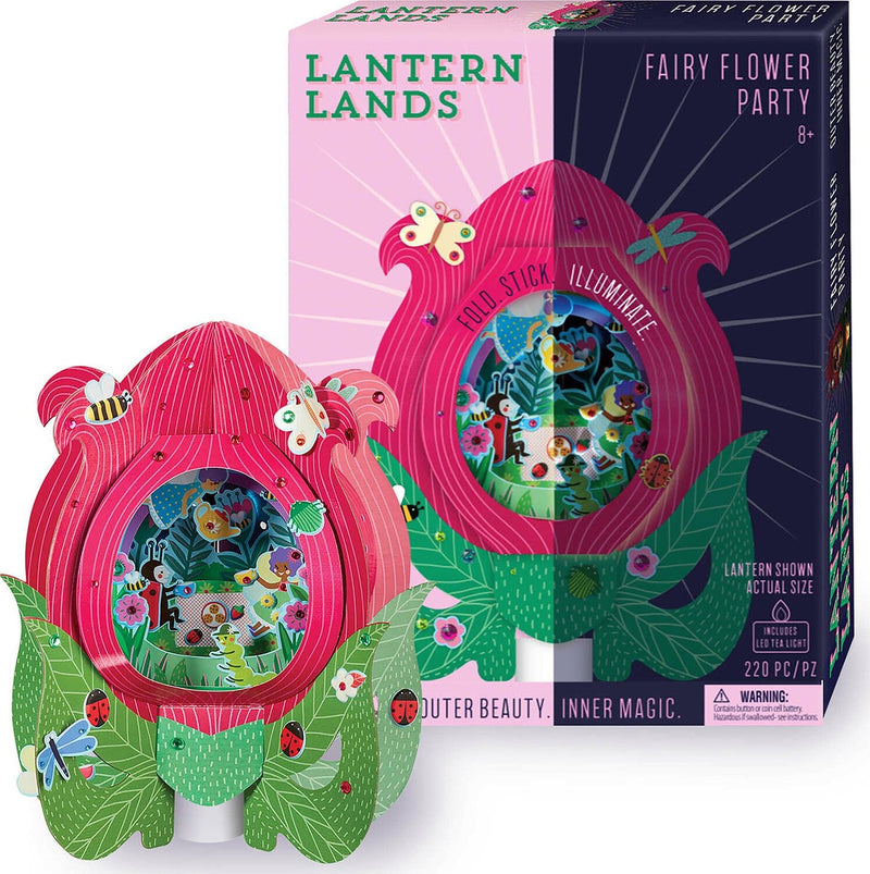 Lantern Lands Flower Fairy Party Light Up 3d Paper Lantern Craft Kit