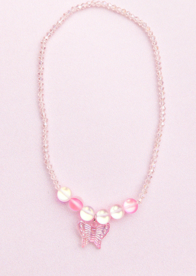 Boutique Holo Pink Crystal Necklace