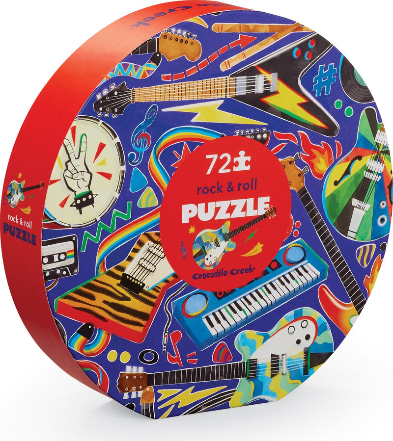72- pc Round Box Puzzle - Rock n Roll 