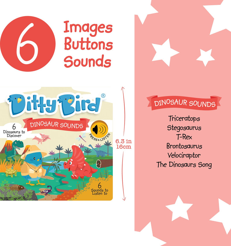 Ditty Bird Baby Sound Book: Dinosaur Sounds