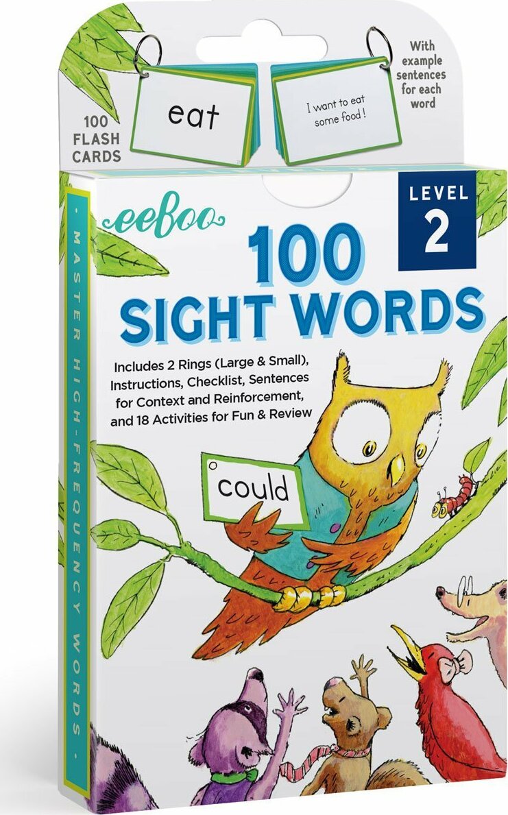 100 Sight Words Level 2 Literacy Flash Cards