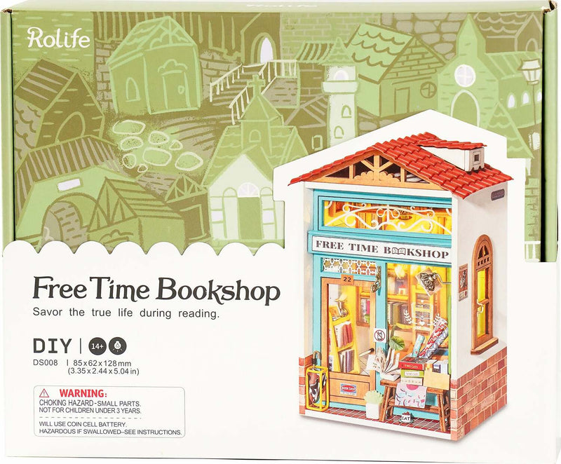 DIY Miniature House Kit - Free Time Bookshop