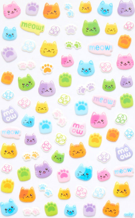 Itsy Bitsy Stickers - Colorful Cats