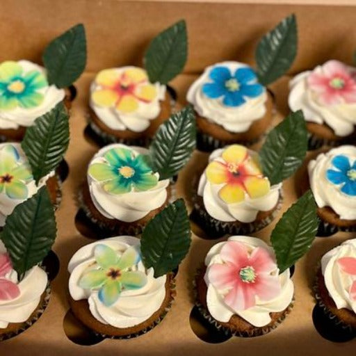 tropical flower cupcakes by simply cake austin