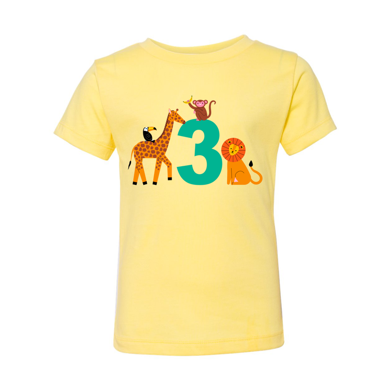 Three Year Old Party Animal - Toddler Short S