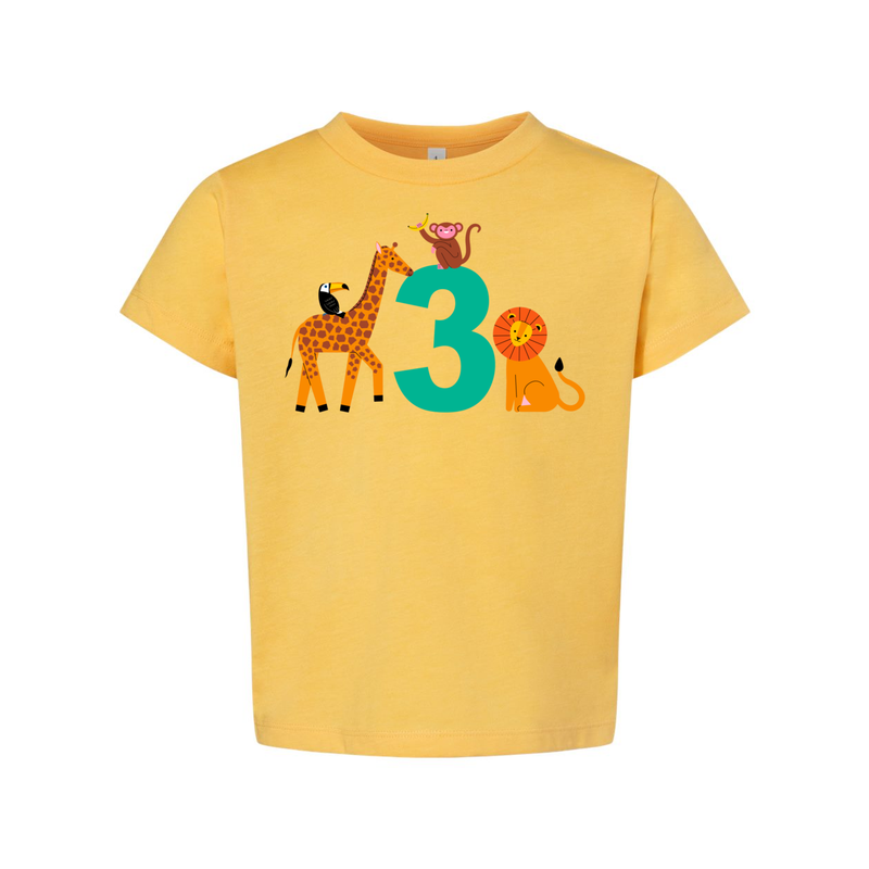 Three Year Old Party Animal - Toddler Short S