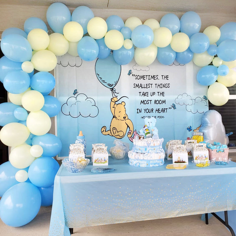 Classic Pooh Balloon Arch - Blue and Yellow Balloon Garland Kit