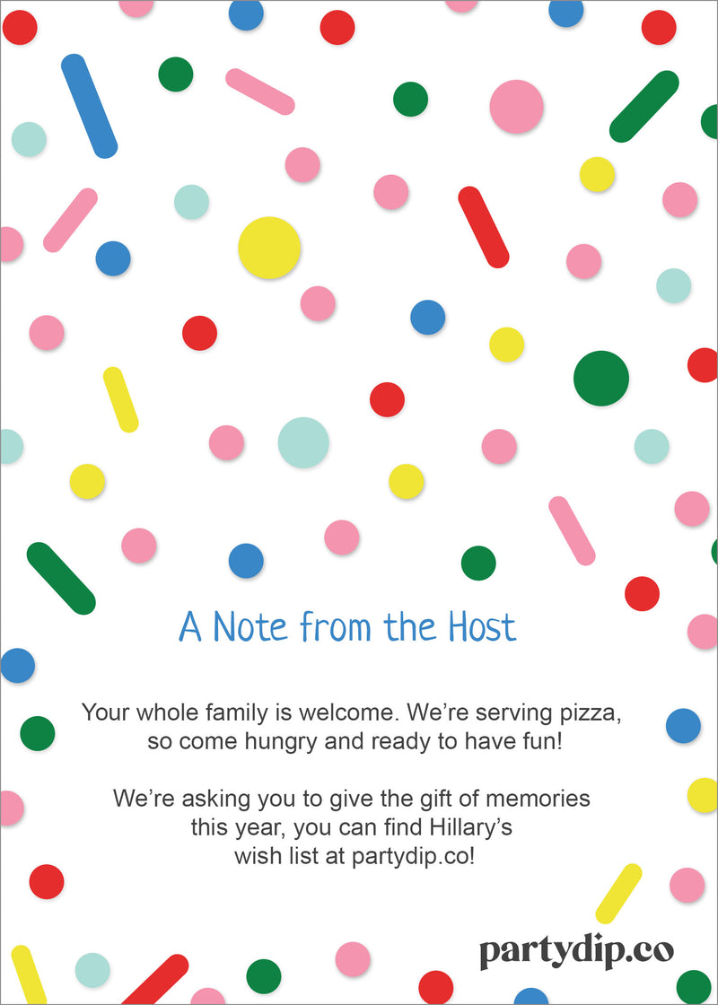 Confetti Invite Personalized Print