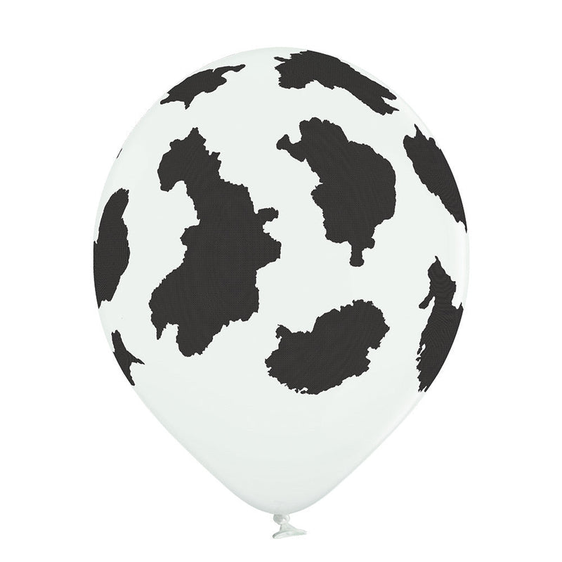 Black and White Cow Print Latex Balloons (10 Pack)