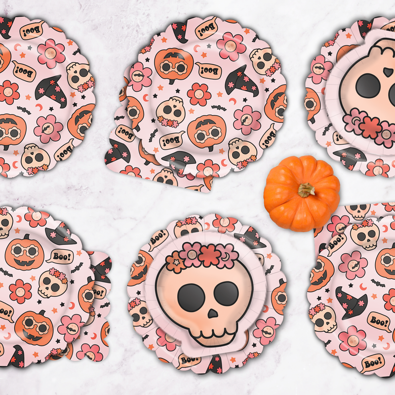 Groovy Halloween Icon Plates (Set of 8)