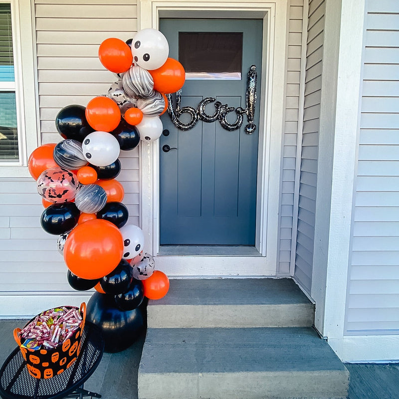 Black & Orange Halloween Balloon Arch - Balloon Garland Kit