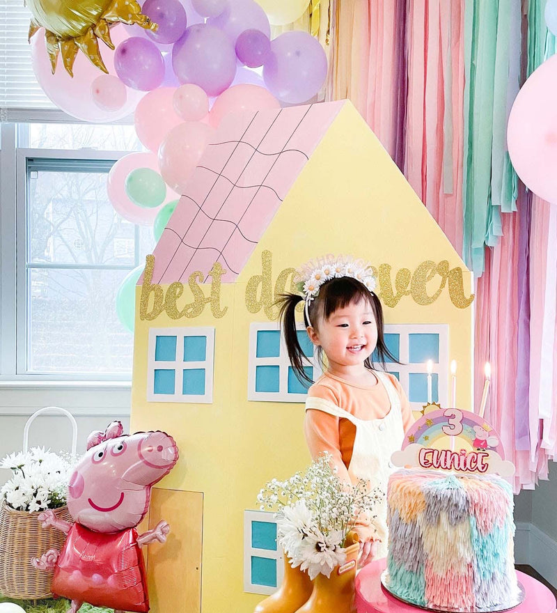 Peppa Pig Birthday Balloon Arch - Pastel Balloon Garland Kit