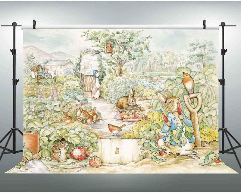 Classic Peter Rabbit Storybook Backdrop - 5x7 Feet