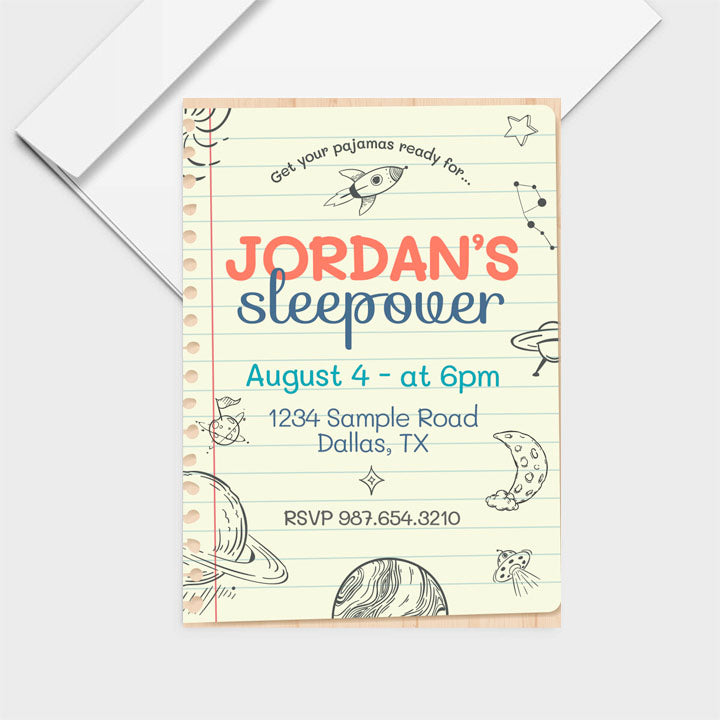 Sleepover Party Bold Invite Personalized Print