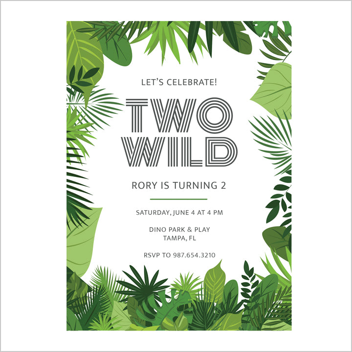 Two Wild Jungle Invite Digital Download
