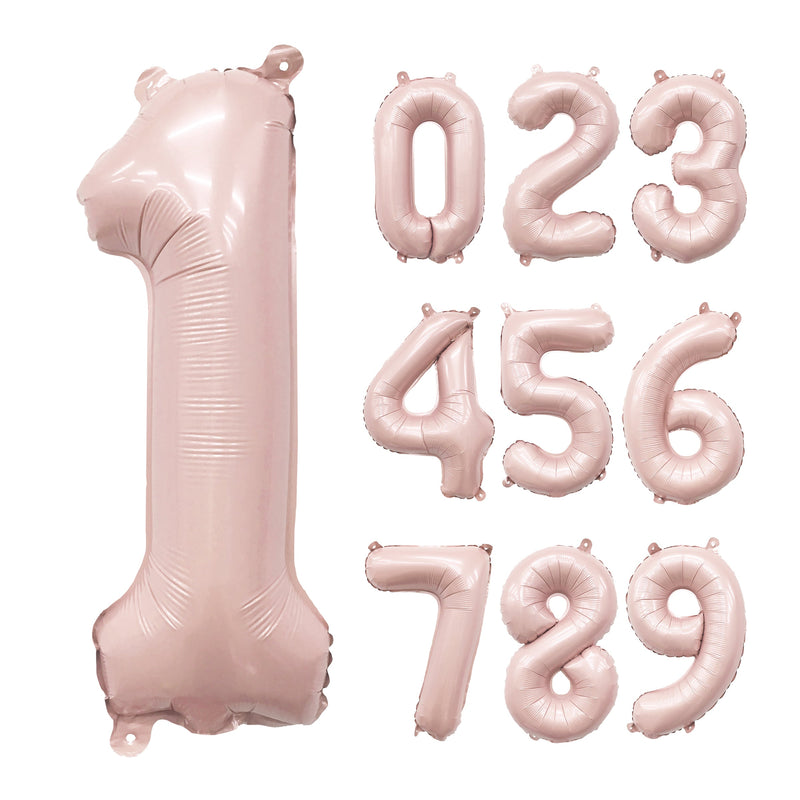 Barely Blush Mylar Number Balloons (32 Inches)