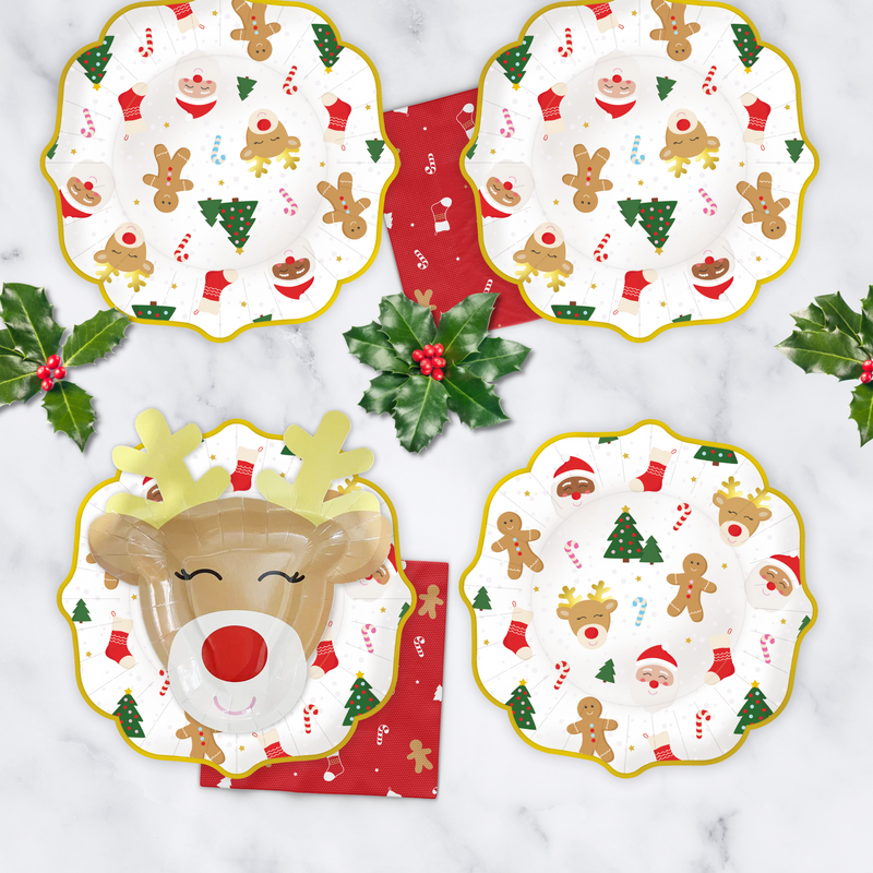 Rudolph the Reindeer Christmas Paper Plates (Set of 8)