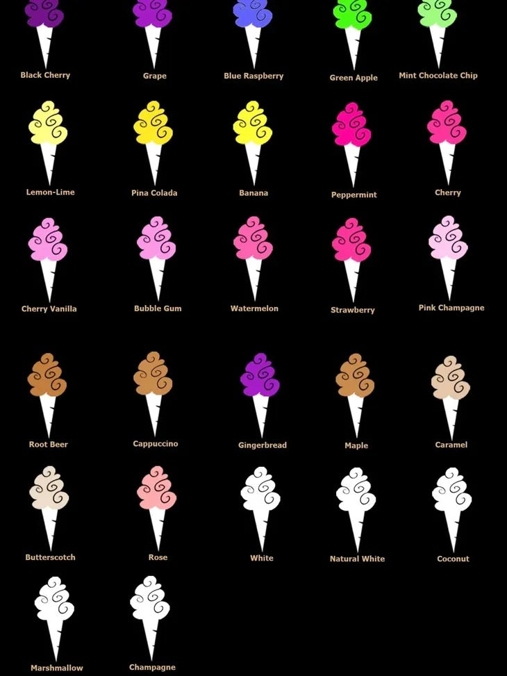 50 flavors of cotton candy cowgirls cotton candy