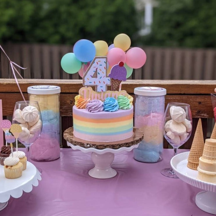 Pastel Rainbow Mini Balloon Cake Topper Kit