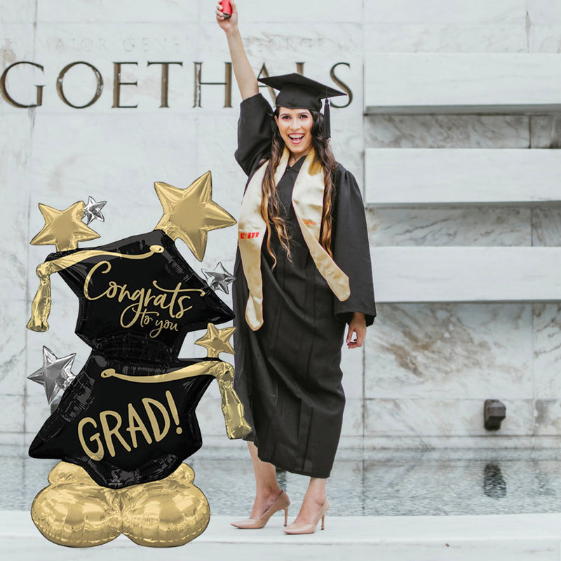 Congrats Grad Giant Standing Graduation Balloon 4+ Feet (51")