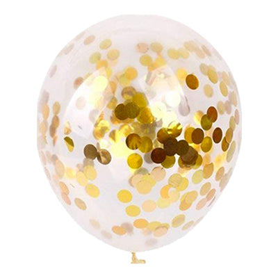 Premium Gold Confetti Latex Balloon Packs (11” and 36”)