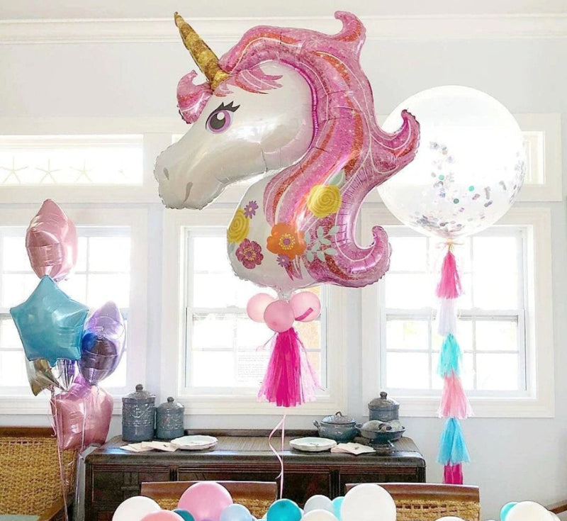 Pink 46 Inches Giant Unicorn Kids Birthday Party Balloons
