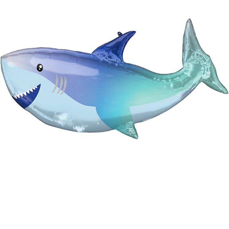 Giant Blue Shark Mylar Balloon (38 Inches)