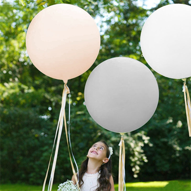 Gray, White or Blush 36" (3 foot) Giant Neutral Balloons