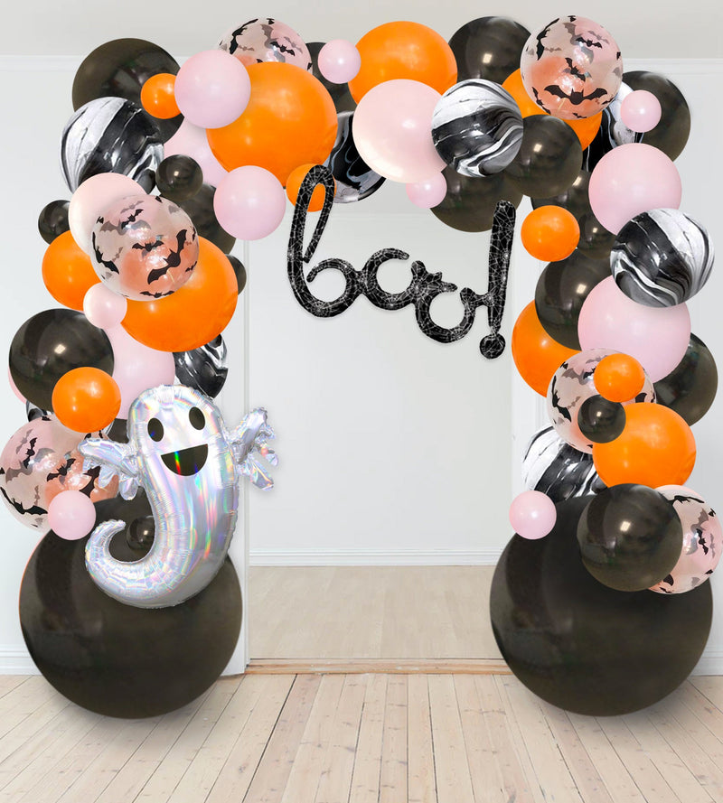 Halloween Balloon Arch - Pink and Orange Balloon Garland Kit