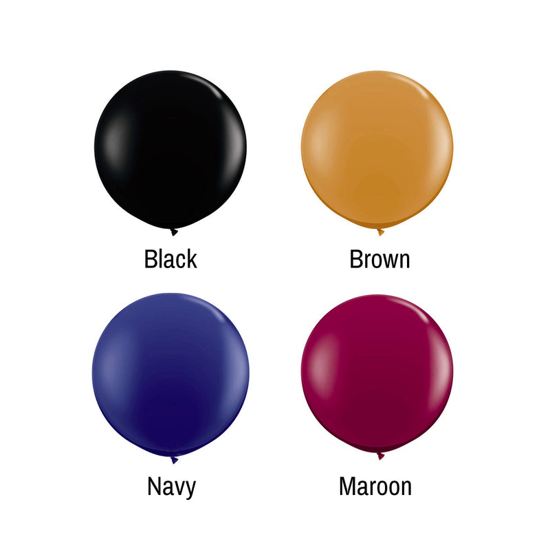 Black, Navy, Brown, Maroon 36" Dark Extra Large Giant Balloons
