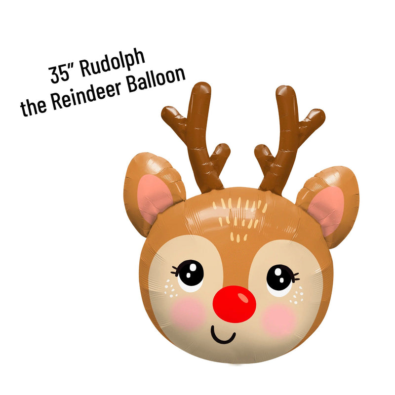 Giant Rudolph the Red Nosed Reindeer Christmas Balloon (35-Inches)