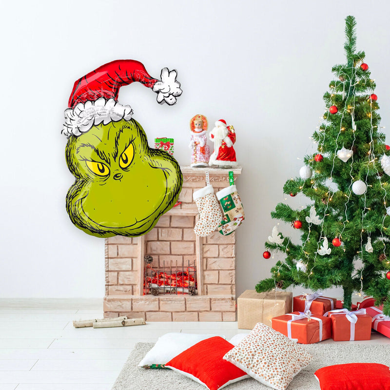 Dr. Seuss's The Grinch with Santa Hat Christmas Balloon (29-Inches)