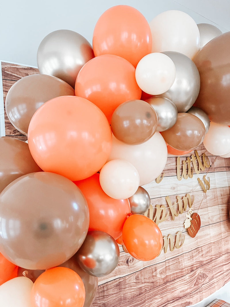 Fall Balloon Arch - Brown & Orange Balloon Garland Kit