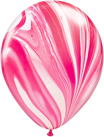 Marble Pink and White Latex Balloons (10 Pack)