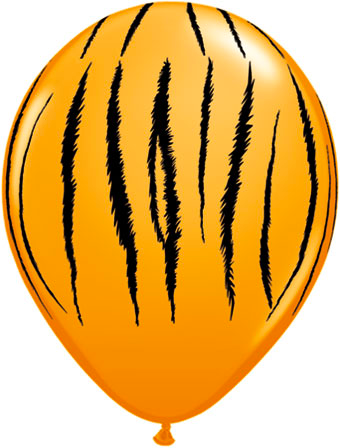 Orange Tiger Print Latex Balloons (10 Pack)