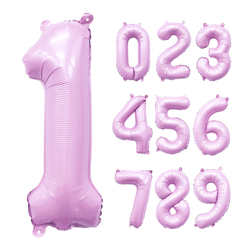 Giant Pastel Pink Mylar Foil Number Balloons (32 Inches)