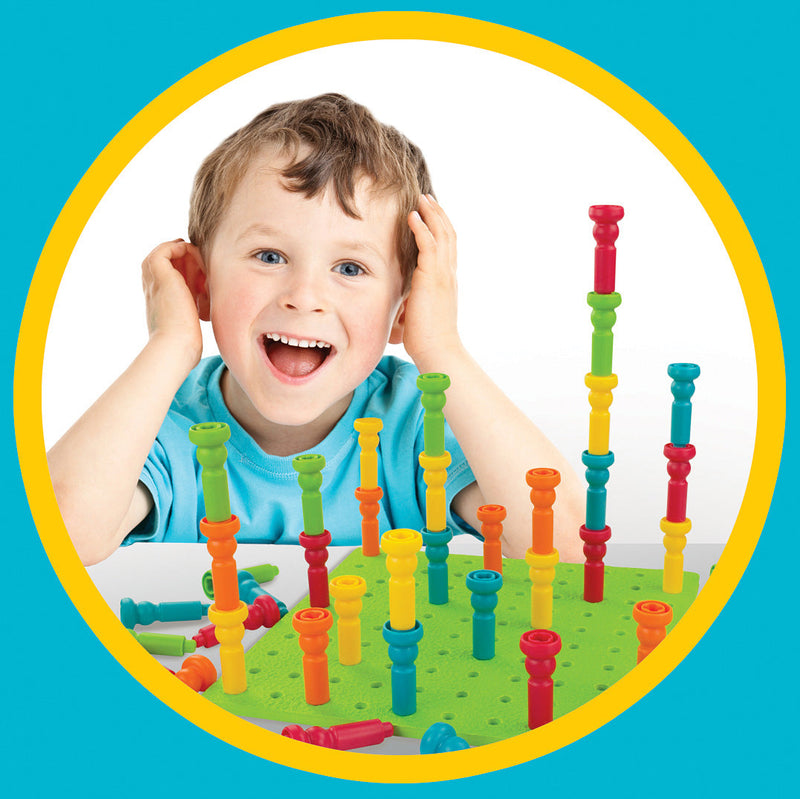 Deluxe Tall-Stacker Pegs & Pegboard Set