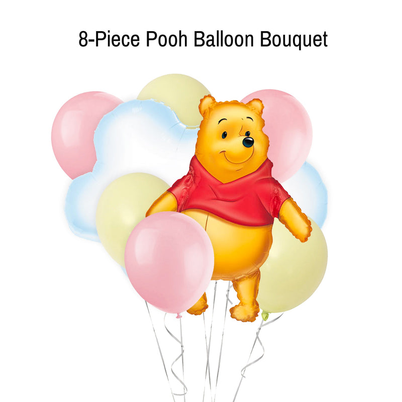 Pink and Yellow Classic Pooh Pastel Baby Shower Balloon Bouquet