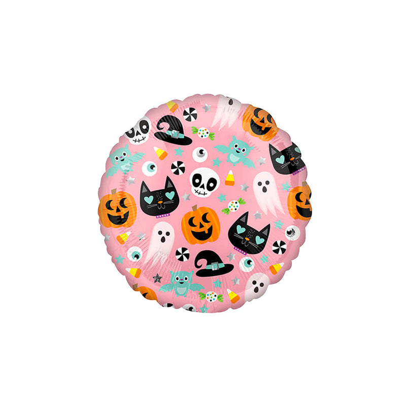 18 Inch Cute Pink Icon Foil Halloween Balloon