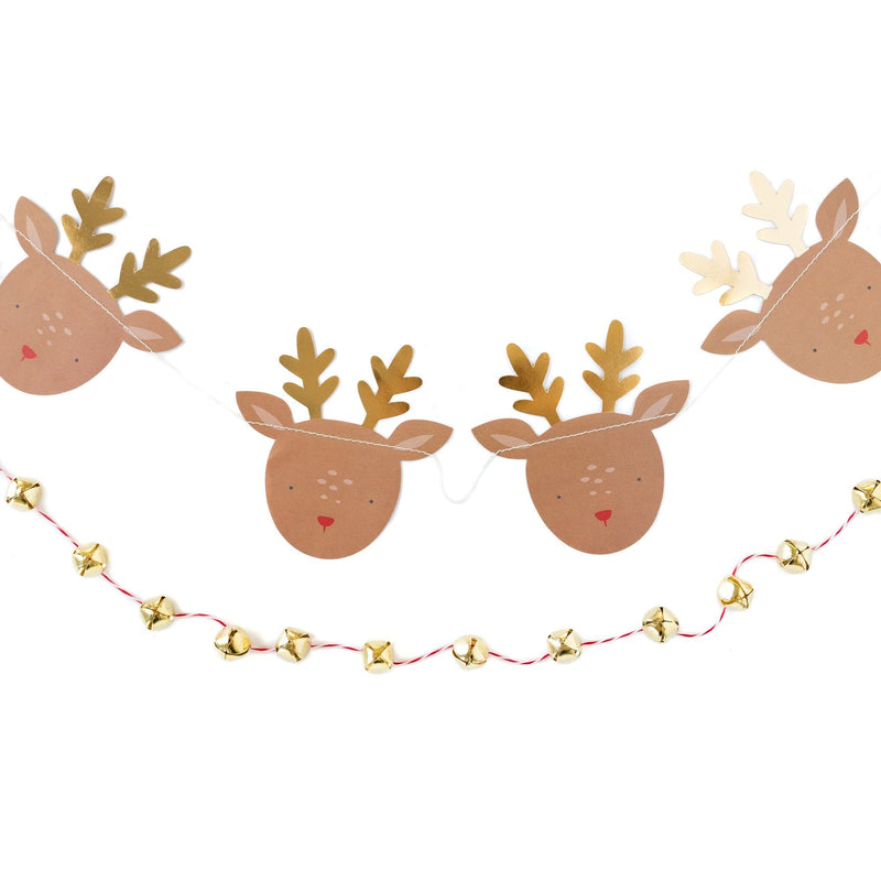 Reindeer & Bells Christmas Banner Set (5-foot)