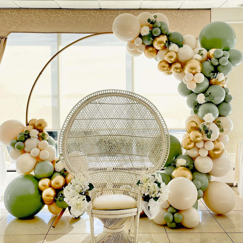 Sage, Gold & Neutral Balloon Garland Kit from Ellie's Party Supply