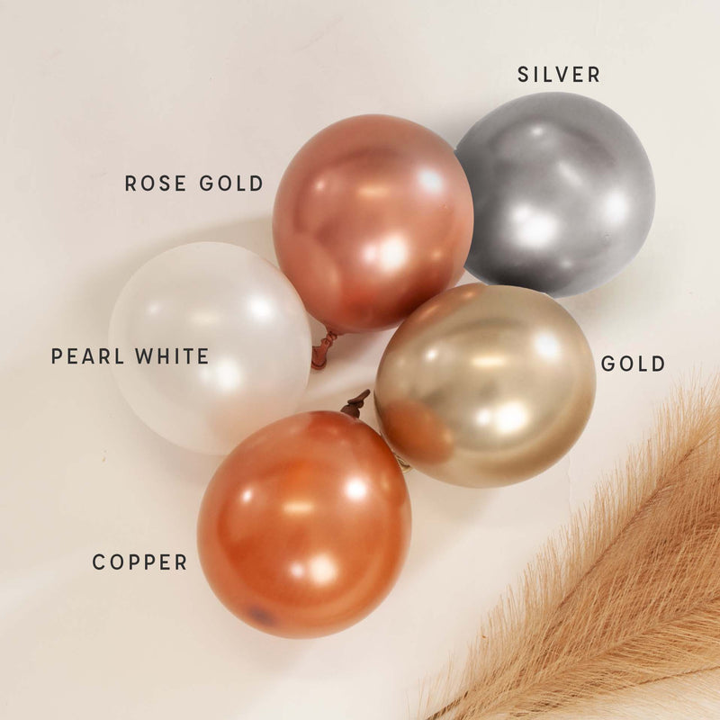 Premium Rose Gold Latex Balloon Packs (5", 11”, 24" and 36”)