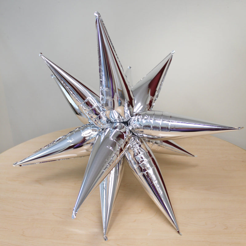 Silver Starburst Cluster Balloon (26 Inches)