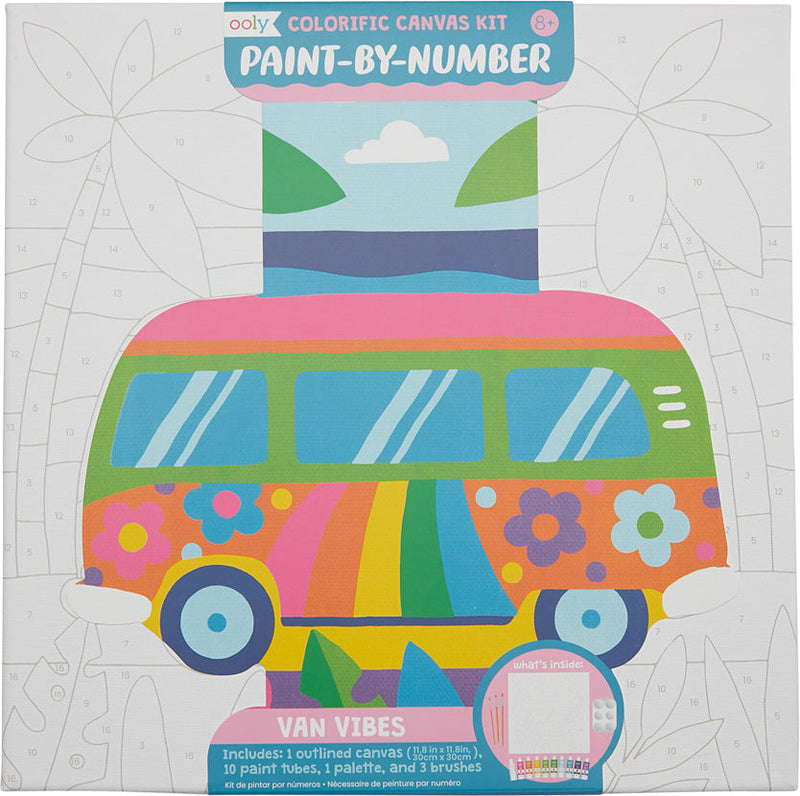 Colorific Canvas Kit Paint-By-Number Kit: Van Vibes