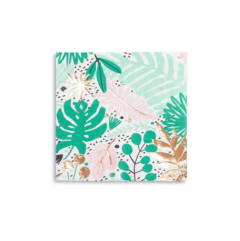 Tropical Palm Leaves Paper Napkins (Set of 16)