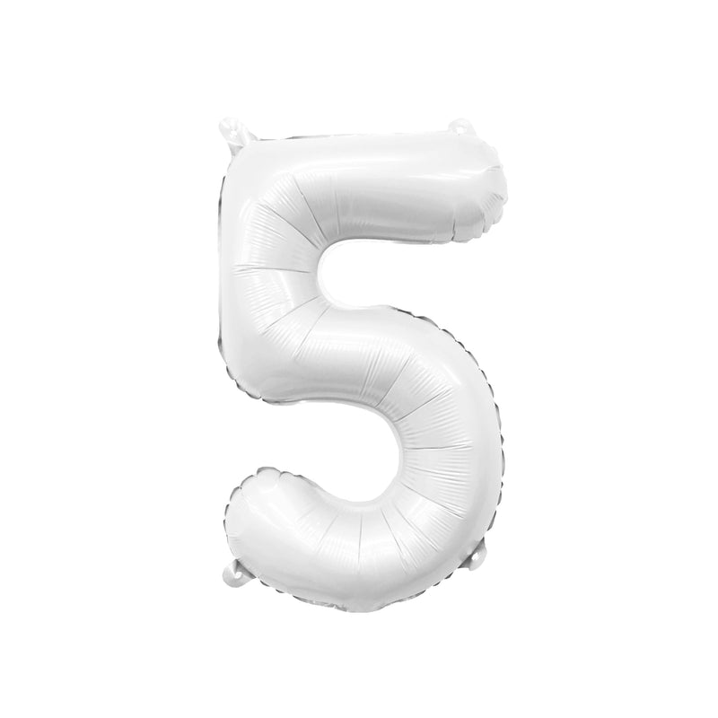 Giant White Mylar Foil Number Balloons (32 Inches)